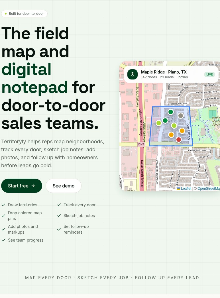 Territoryly — Map every door in your territory